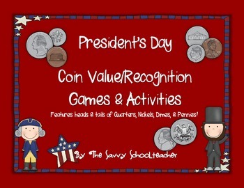 Preview of President's Day Coin Value/Recognition Games & Activities