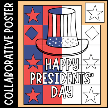 Preview of Presidents' Day Collaborative Coloring Poster • Presidents' Day Art Project