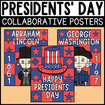 Preview of Presidents' Day Collaborative Coloring Posters • Presidents' Day Art Project
