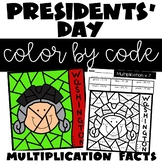 Presidents' Day Color by Number Multiplication