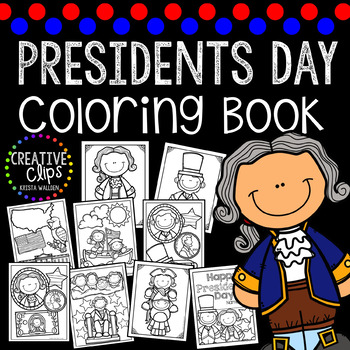 Preview of Presidents Day Coloring Book {Made by Creative Clips Clipart}