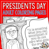 Presidents Day Activities Coloring Pages Patriotic Februar