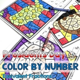 Presidents Day Coloring Pages Equivalent Fractions Color b