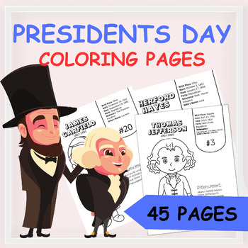 Preview of President's Day Coloring Pages: USA Leaders Activity Sheets for Kids