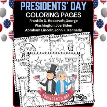 Preview of Presidents Day Coloring Sheets for Kids | Patriotic Coloring Pages | Abraham…