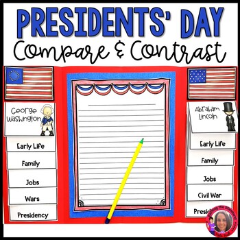 Preview of Presidents Day Compare and Contrast Foldable Activity