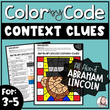 Preview of Presidents' Day Context Clues Color by Number Activity