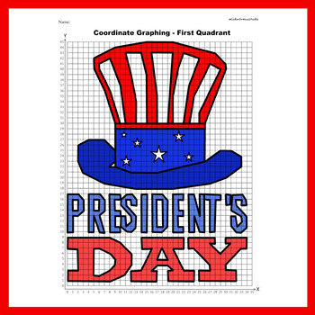Preview of Presidents' Day Coordinate Plane Graphing Picture: Presidents' Day