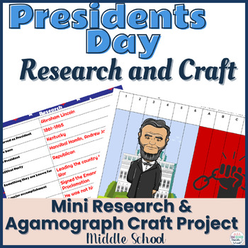Preview of Presidents Day Craft for Middle School - Agamograph Project