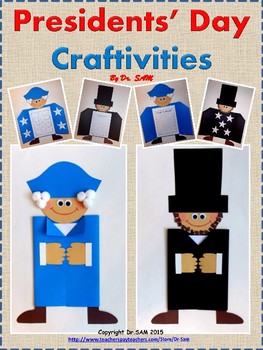 Preview of Presidents' Day Craftivities: George Washington and Abraham Lincoln
