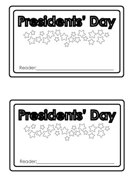 Preview of Presidents Day Decodable Emergent Reader Book
