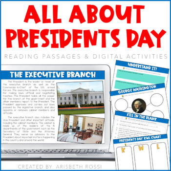 Preview of Presidents Day Digital Activities | Google Slides™