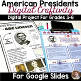 Presidents' Day Digital Craftivity for Google Classroom- G