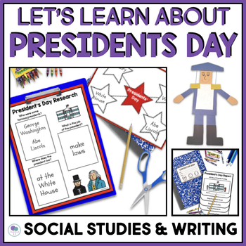 Preview of Presidents' Day Activities & Craft George Washington Abe Lincoln First Grade