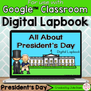 Preview of Digital President's Day Kindergarten Activities Social Studies Writing Project