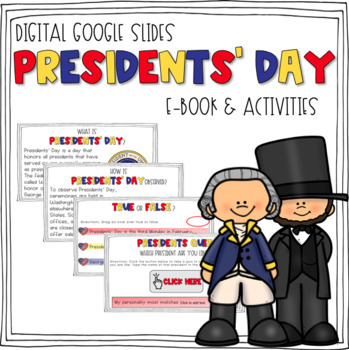 Preview of Presidents' Day E-Book & Activities | Google Slides