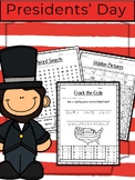 Presidents' Day Early Finisher Activities - Crack the Code