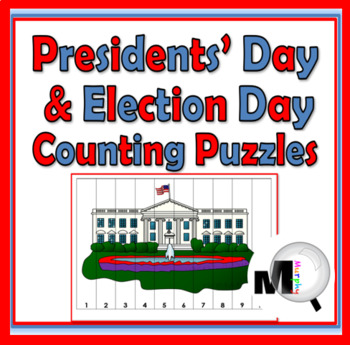 Preview of Presidents' Day & Election Day Number Order Puzzles for Kids