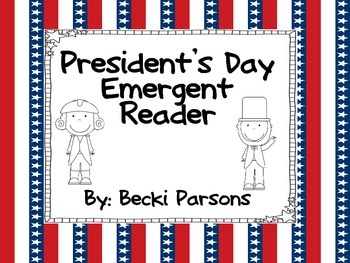 Preview of President's Day Emergent Reader