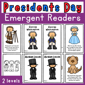 Preview of Presidents Day Emergent Readers Mini Book -George Washington & Abraham Lincoln