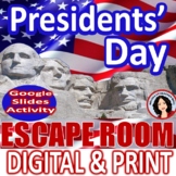 Presidents Day Activities Escape Room Activity