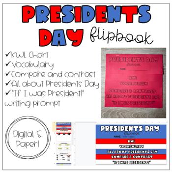 Preview of Presidents Day Flipbook | Digital | Paper | Holidays