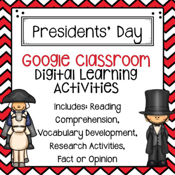 Preview of Presidents Day Google Classroom Digital Activities