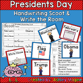 Presidents Day Handwriting Scoot and/or Write the Room