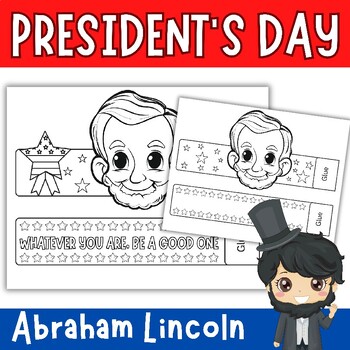 Preview of Presidents' Day Hat Craft Activity  Abraham Lincoln Coloring Crown