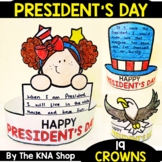 Presidents Day Hat Crowns Craft Writing Coloring Activity 