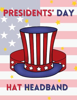 Preview of Presidents' Day Hat Headband: Coloring Activity