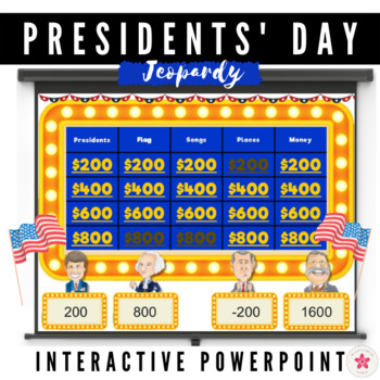 Preview of Presidents Day History Game Show with Scoreboard | American Trivia