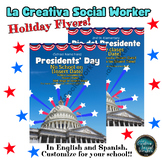Presidents' Day Holiday Flyer (English & Spanish)