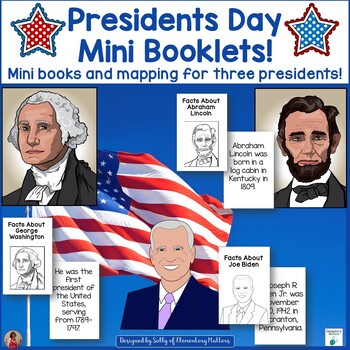 Preview of Presidents Day USA Informational Reading Mini-Books and Mapping Activities