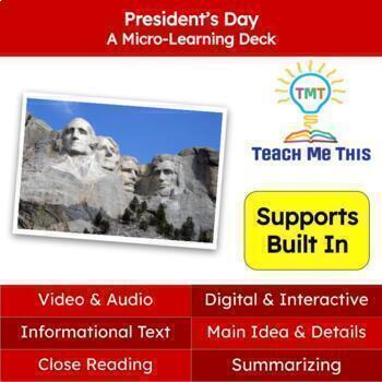Preview of Presidents Day Informational Text Reading Passage and Activities
