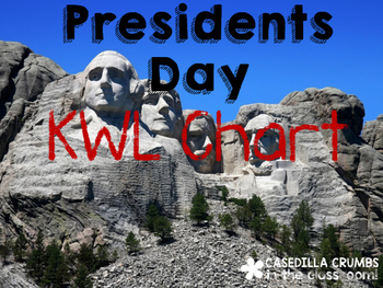 Preview of Presidents Day Informational Writing Template KWL Chart Graphic Organizer