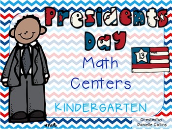 Preview of President's Day Kindergarten Math Pack (10 CCSS Centers)