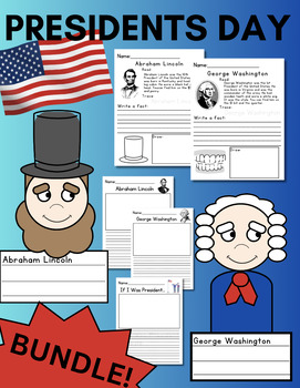 Preview of Presidents Day Learning and Craft BUNDLE- 4 Items
