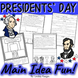 Presidents' Day - Main Idea and Details Activities