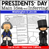 Presidents' Day Reading Comprehension Main Idea and Inferring