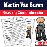 Presidents Day : Martin Van Buren Reading Comprehension fo