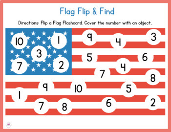 American Flag Counting Game - Playdough To Plato