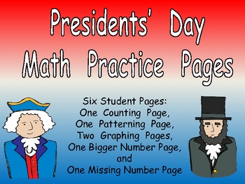 Preview of Presidents' Day Math Activities for Kindergarten