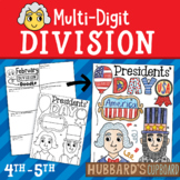 Presidents Day Math Activity - Multi-Digit Division 4th/5t