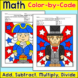 Presidents' Day Math Color by Number: George Washington, A