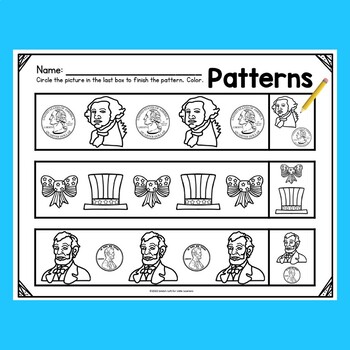 Presidents' Day Math Worksheets for Preschool | TpT