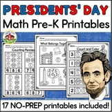 Presidents' Day Math Worksheets for Preschool
