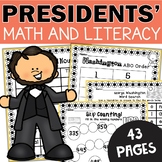 Presidents Day Worksheets - February Busy Work Math and Li