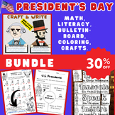 Presidents' Day Mega Bundle : Crafts, Math, Literacy, Colo