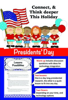 Preview of President's Day (Middle School) Full Day Lesson